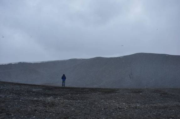 Na borda da cratera Hverfjall, em Myvatn, no norte da Islândia